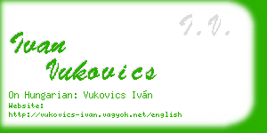 ivan vukovics business card