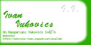 ivan vukovics business card